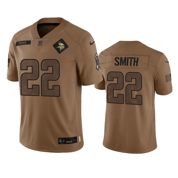 Minnesota Vikings #22 Harrison Smith 2023 Brown Salute To Service Limited Stitched Jersey