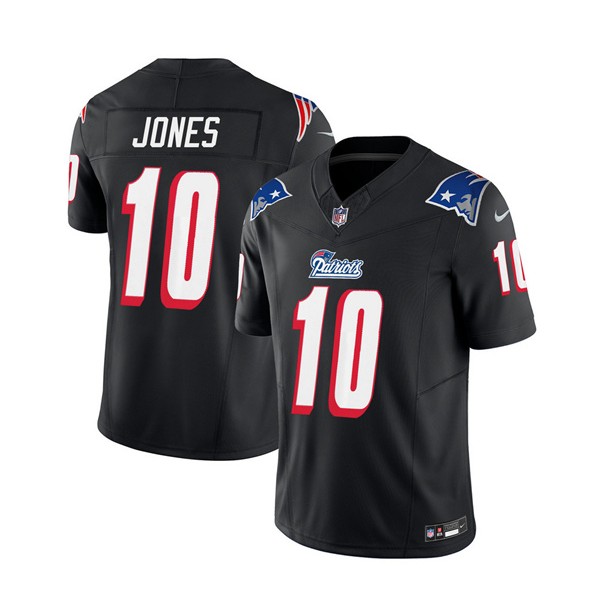 New England Patriots #10 Mac Jones Black 2023 F.U.S.E. Vapor Limited Stitched Jersey