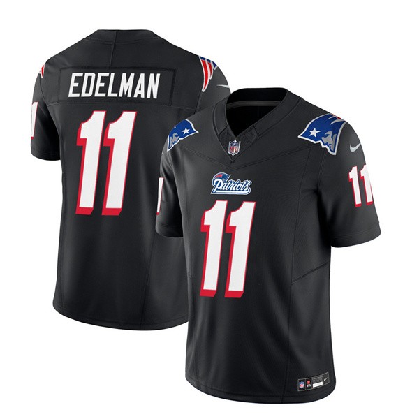 New England Patriots #11 Julian Edelman Black 2023 F.U.S.E. Vapor Limited Stitched Jersey