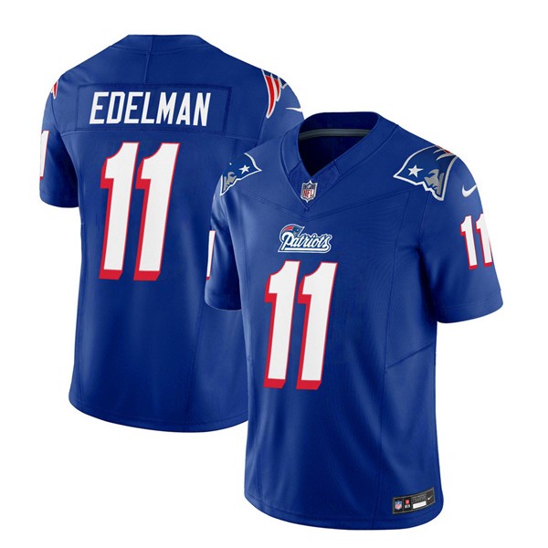 New England Patriots #11 Julian Edelman Blue 2023 F.U.S.E. Vapor Limited Stitched Jersey