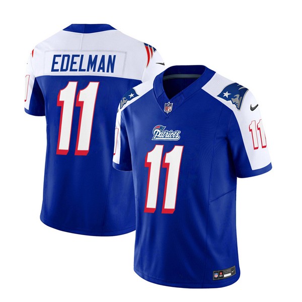 New England Patriots #11 Julian Edelman Blue White 2023 F.U.S.E. Vapor Limited Stitched Jersey