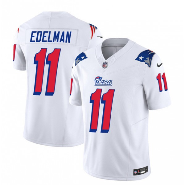 New England Patriots #11 Julian Edelman White 2023 F.U.S.E. Vapor Limited Stitched Jersey