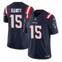 New England Patriots #15 Ezekiel Elliott Navy 2023 F.U.S.E. Vapor Limited Stitched Jersey