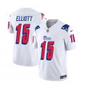 New England Patriots #15 Ezekiel Elliott White 2023 F.U.S.E. Vapor Limited Stitched Jersey