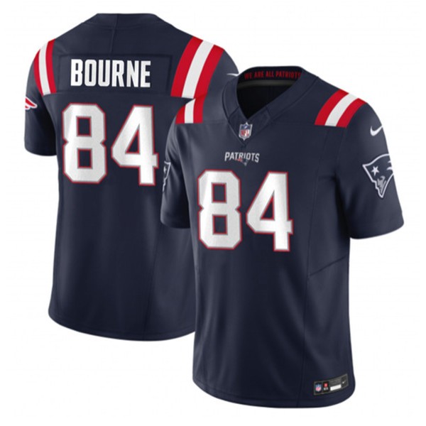 New England Patriots #84 Kendrick Bourne Navy 2023 F.U.S.E. Vapor Limited Stitched Jersey