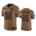 Philadelphia Eagles Custom 2023 Brown Salute To Setvice Limited Stitched Jersey