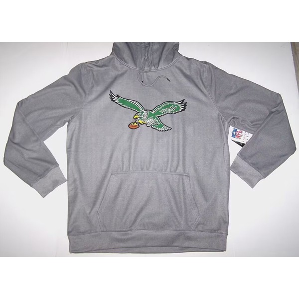 Philadelphia Eagles Gray Throwback Pullover Hoodie