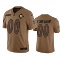 Pittsburgh Steelers Custom 2023 Brown Salute To Setvice Limited Stitched Jersey