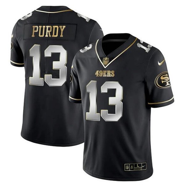 San Francisco 49ers #13 Brock Purdy Black Gold Stitched Jersey