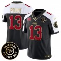 San Francisco 49ers #13 Brock Purdy White Balck 2023 F.U.S.E. With 1-Star C Patch And Faithful To The Bay Patch Stitched Game Jersey