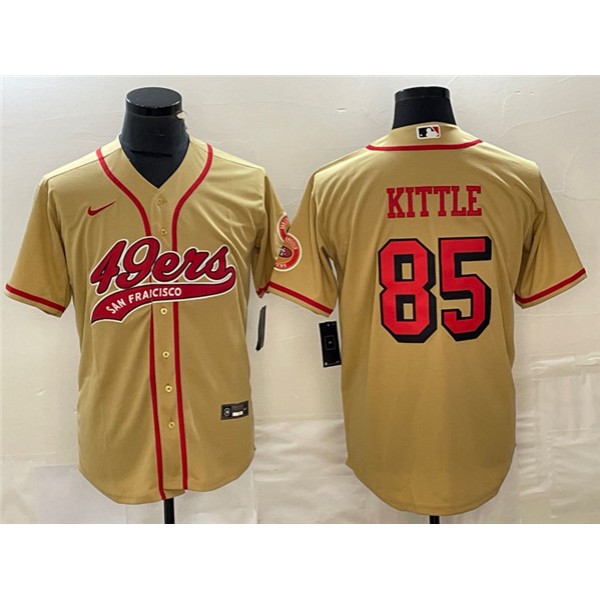 San Francisco 49ers #85 George Kittle New Gold Cool Base Stitched Jersey