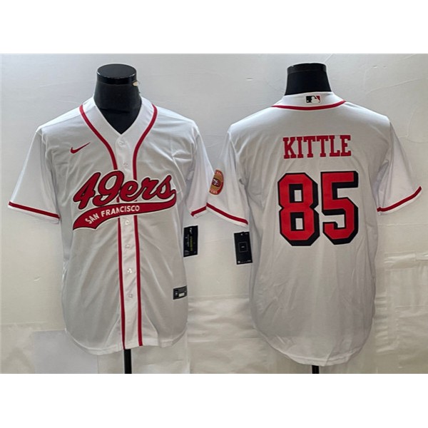 San Francisco 49ers #85 George Kittle New White Cool Base Stitched Jersey