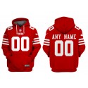 San Francisco 49ers Custom Red Alternate Pullover Hoodie