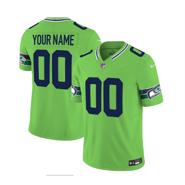 Seattle Seahawks Custom 2023 F.U.S.E. Green Limited Stitched Jersey