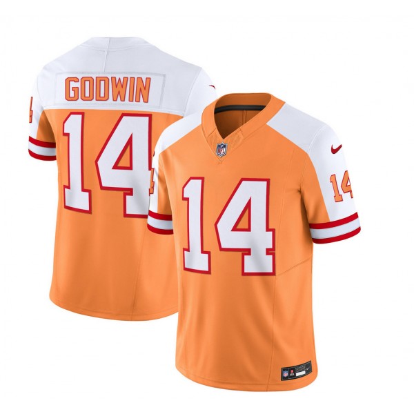 Tampa Bay Buccaneers #14 Chris Godwin 2023 F.U.S.E. White Gold Throwback Limited Stitched Jersey