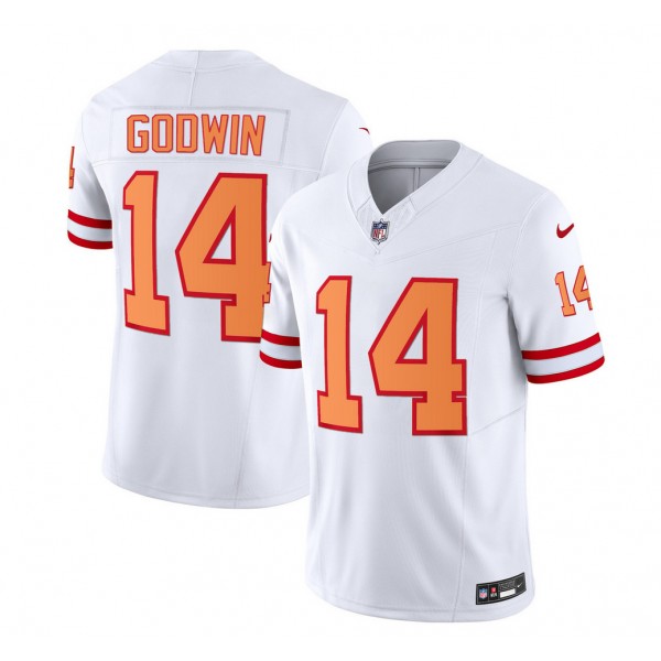 Tampa Bay Buccaneers #14 Chris Godwin 2023 F.U.S.E. White Throwback Limited Stitched Jersey
