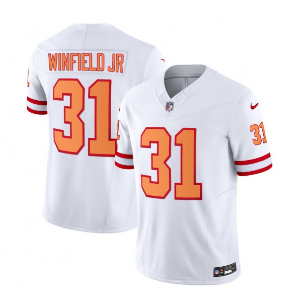Tampa Bay Buccaneers #31 Antoine Winfield Jr. 2023 F.U.S.E. White Throwback Limited Stitched Jersey