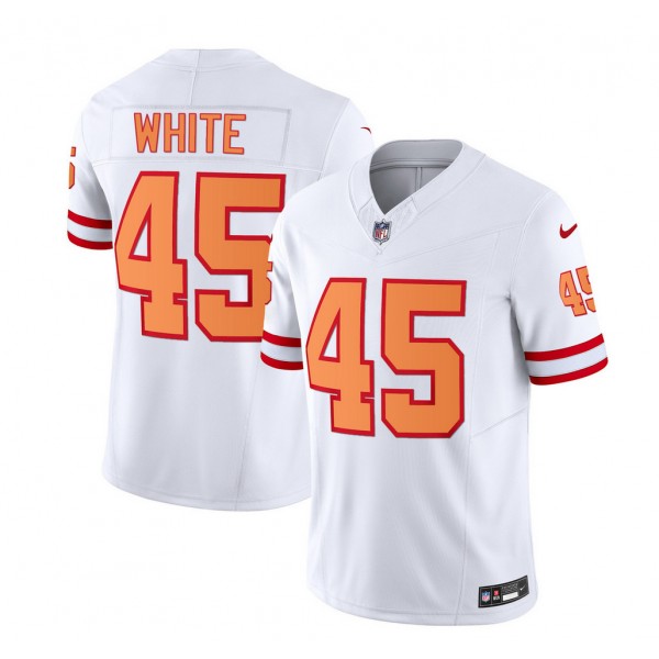 Tampa Bay Buccaneers #45 Devin White Throwback Limited Stitched Jersey