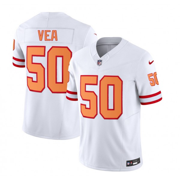 Tampa Bay Buccaneers #50 Vita Vea 2023 F.U.S.E. White Throwback Limited Stitched Jersey
