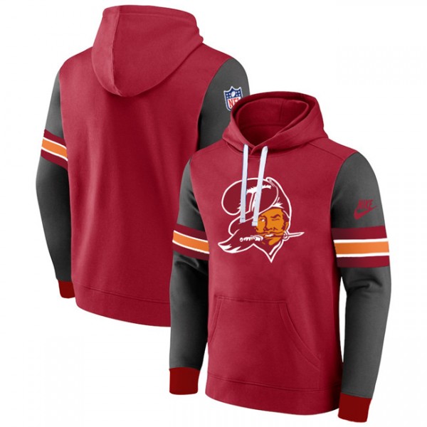Tampa Bay Buccaneers Red Grey Pullover Hoodie