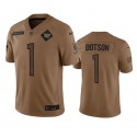 Washington Commanders #1 Jahan Dotson 2023 Brown Salute To Service Limited Stitched Jersey