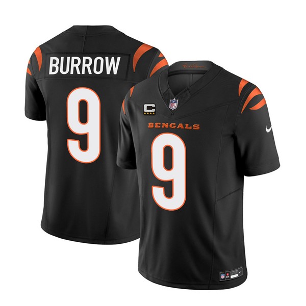 Cincinnati Bengals #9 Joe Burrow Black 2023 F.U.S.E. With 4-Star C Patch Vapor Untouchable Limited Stitched Jersey