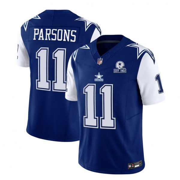 Dallas Cowboys #11 Micah Parsons 2023 F.U.S.E. Navy With Established In 1960 Patch Stitched Jersey