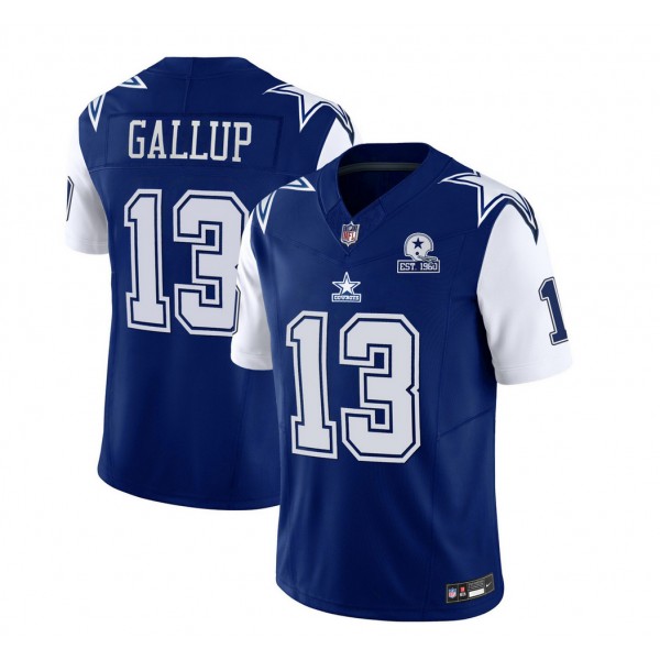 Dallas Cowboys #13 Michael Gallup Navy 2023 F.U.S.E. With 1960 Patch Vapor Limited Stitched Jersey