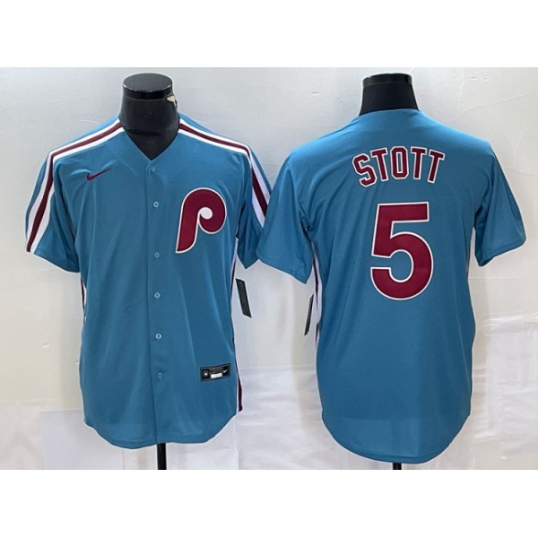 Philadelphia Phillies #5 Bryson Stott Blue Cool Base Stitched Jersey