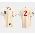 Texas Rangers #2 Marcus Semien Cream 2023 World Series City Connect Stitched Jersey