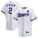 Texas Rangers #2 Marcus Semien White 2023 World Series Stitched Jersey