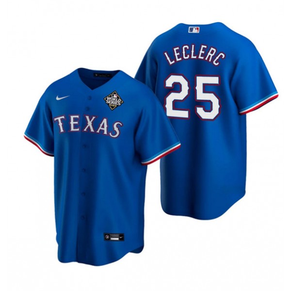 Texas Rangers #25 José Leclerc Royal 2023 World Series Stitched Jersey