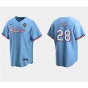 Texas Rangers #28 Jonah Heim Blue 2023 World Series Stitched Jersey