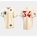 Texas Rangers #34 Nolan Ryan Cream 2023 World Series City Connect Stitched Jersey