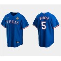 Texas Rangers #5 Corey Seager Royal 2023 World Series Stitched Jersey