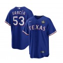 Texas Rangers #53 Adolis García Royal 2023 World Series Stitched Jersey