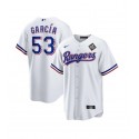 Texas Rangers #53 Adolis García White 2023 World Series Stitched Jersey