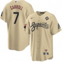 Arizona Diamondbacks #7 Corbin Carroll Gold 2023 World Series City Connect Cool Base Stitched Jersey