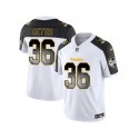Pittsburgh Steelers #36 Jerome Bettis White Black 2023 F.U.S.E. Smoke Vapor Untouchable Limited Stitched Jersey