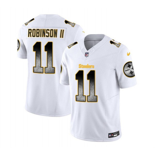 Pittsburgh Steelers #11 Allen Robinson II White 2023 F.U.S.E. Smoke Vapor Untouchable Limited Stitched Jersey