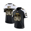 Pittsburgh Steelers #90 T.J. Watt Black White 2023 F.U.S.E. Smoke Vapor Untouchable Limited Stitched Jersey