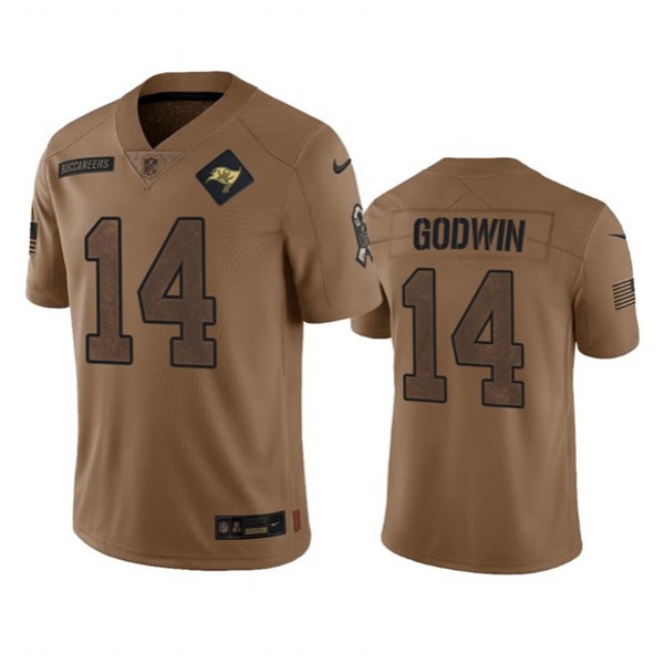 Tampa Bay Buccaneers #14 Chris Godwin 2023 Brown Salute To Service Limited Stitched Jersey