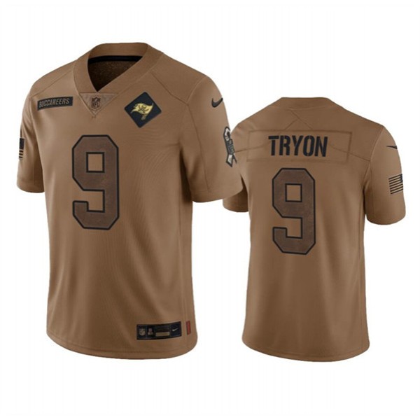 Tampa Bay Buccaneers #9 Joe Tryon 2023 Brown Salute To Service Limited Stitched Jersey