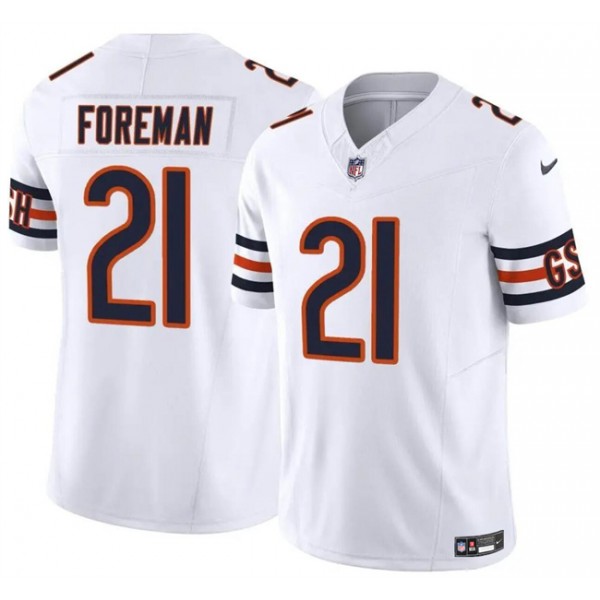 Chicago Bears #21 D'Onta Foreman White 2023 F.U.S.E. Vapor Stitched Jersey