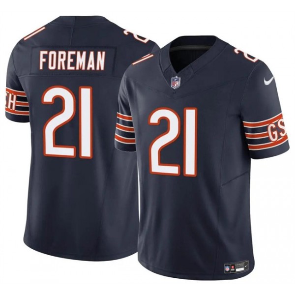 Chicago Bears #21 D'Onta Foreman Navy 2023 F.U.S.E. Vapor Stitched Jersey