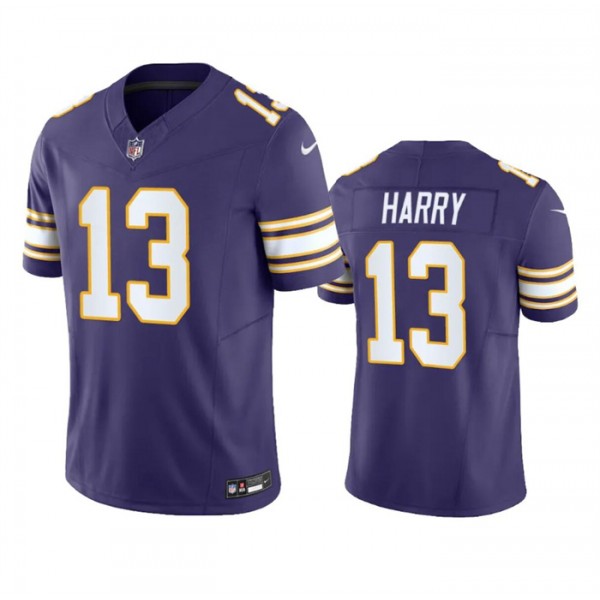 Minnesota Vikings #13 N'Keal Harry Purple 2023 F.U.S.E. Throwback Vapor Untouchable Limited Stitched Jersey