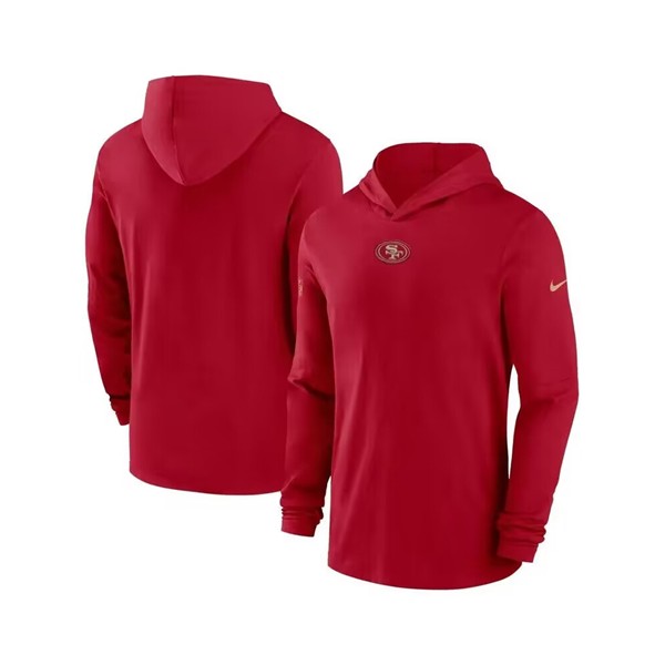 San Francisco 49ers Red Performance Long Sleeve Hoodie