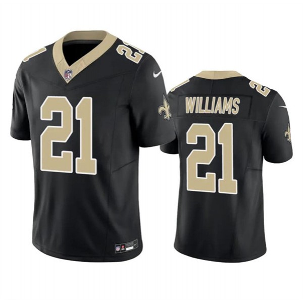 New Orleans Saints #21 Jamaal Williams Black 2023 F.U.S.E. Vapor Untouchable Limited Stitched Jersey