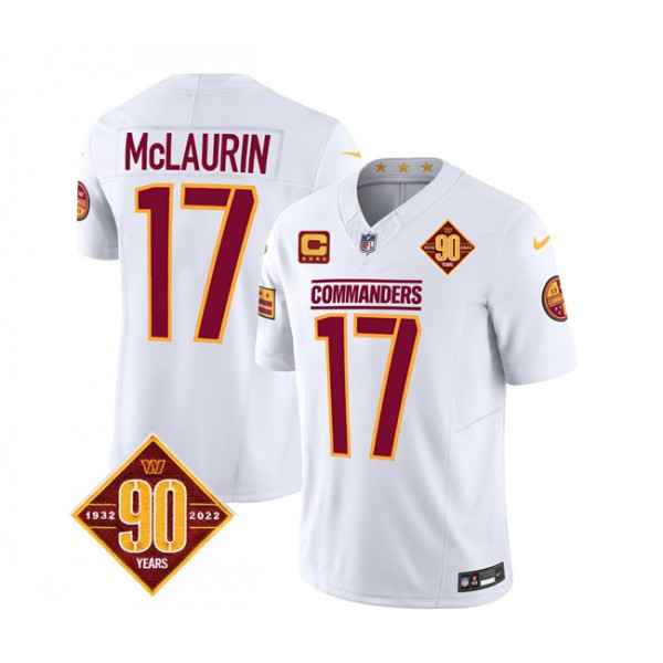 Washington Commanders #17 Terry McLaurin White 2023 F.U.S.E. 90th Anniversary Vapor Limited Stitched Jersey