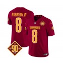 Washington Commanders #8 Brian Robinson Burgundy 2023 F.U.S.E. 90th Anniversary Vapor Limited Stitched Jersey